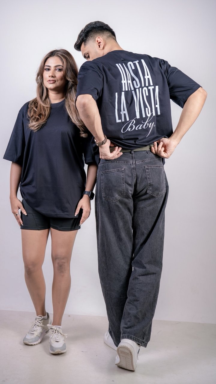 Hasta La Vista Baby — Graphic Unisex Oversized T-Shirt