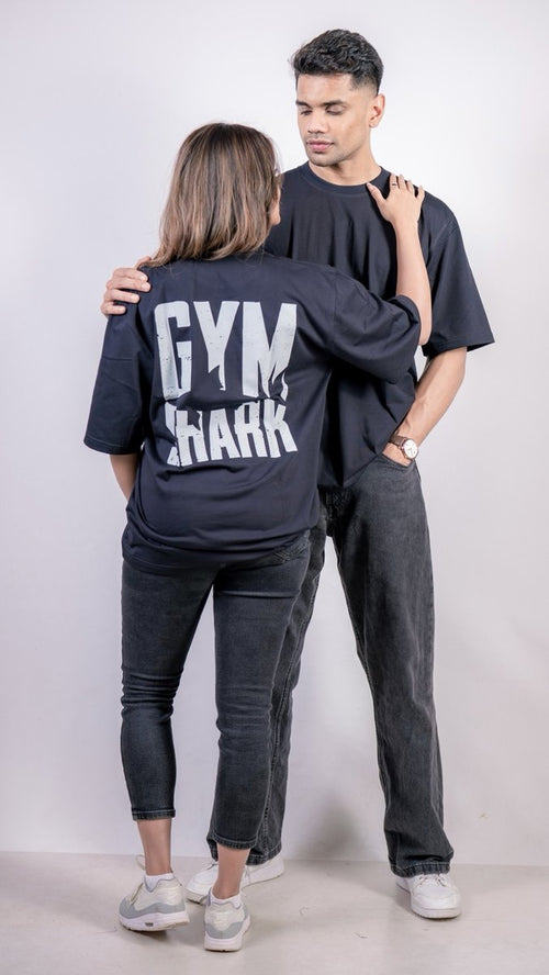 GYM SHARK — Graphic Unisex Oversized T-Shirt